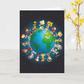 世界のkidz カード (黄色い花)