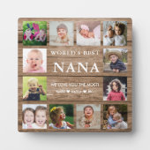 世界のNana Grandkids最高の写真コラージングウッド フォトプラーク (正面)