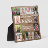世界のNana Grandkids最高の写真コラージングウッド フォトプラーク (正面)
