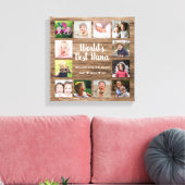 世界のNana Grandkids最高の 12写真コラージュ キャンバスプリント (インサイチュ (リビング))