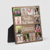 世界のNana Grandkids最高の 12写真コラージュ フォトプラーク (正面)