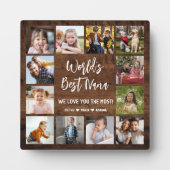 世界のNana Grandkids最高の 12写真コラージュ フォトプラーク (正面)