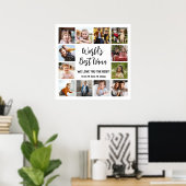 世界のNana Grandkids最高の 12写真コラージュ ポスター (ホームオフィス)