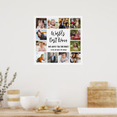 世界のNana Grandkids最高の 12写真コラージュ ポスター (キッチン)