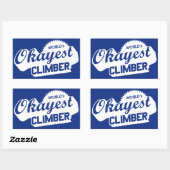 世界のOkayestのクライマー 長方形シール (シート)