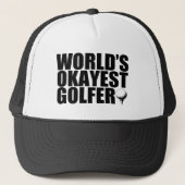 世界のOkayestのゴルファーのおもしろいな帽子 キャップ (正面)