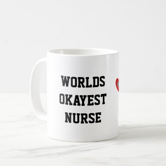 世界のOkayestのナース コーヒーマグカップ (正面左)