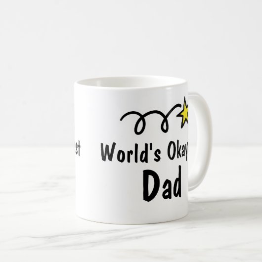 世界のOkayestのパパ|のおもしろいなコーヒー・マグのギフト コーヒーマグカップ (正面右)