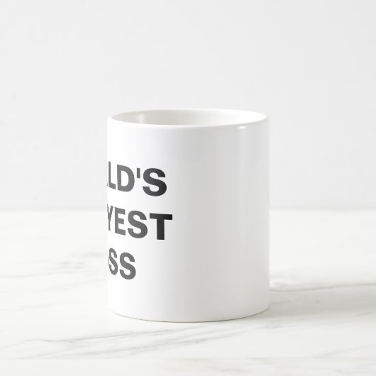 世界のOkayestのボスのマグ(大活字) コーヒーマグカップ (中央)