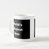 世界のOkayestのボスのユーモアのあるな仕事のギフトのおもしろいなおもしろい コーヒーマグカップ (正面左)