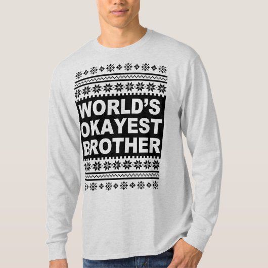 世界のOkayestの兄弟のワイシャツの醜いクリスマスSweate Tシャツ (正面)