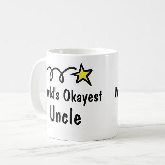 世界のOkayestの叔父さんコーヒー・マグのギフト コーヒーマグカップ (正面左)