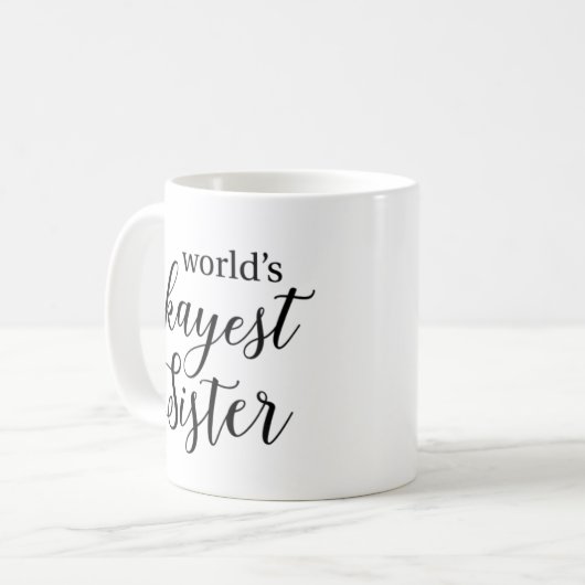 世界のOkayestの姉妹のマグ コーヒーマグカップ (正面左)