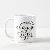 世界のOkayestの姉妹のマグ コーヒーマグカップ (左)