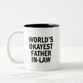 世界のOkayestの義父のおもしろいなコーヒー・マグ ツートーンマグカップ (左)