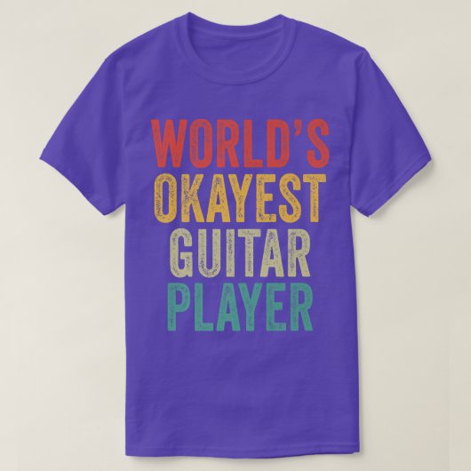 世界のOkayestギタープレーヤーミュージシャンミュージックヴィンタ Tシャツ (デザイン正面)