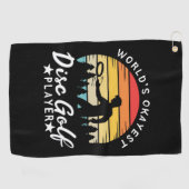 世界のOKAYESTディスクゴルフプレーヤー ゴルフタオル (横)