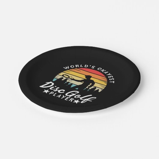 世界のOKAYESTディスクゴルフプレーヤー ペーパープレート (アングル)