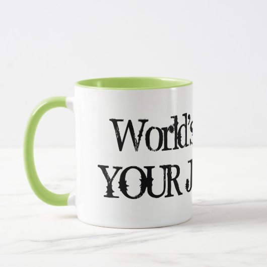 世界のOkayest… |のおもしろいな仕事のコーヒー・マグのユーモア マグカップ (左)