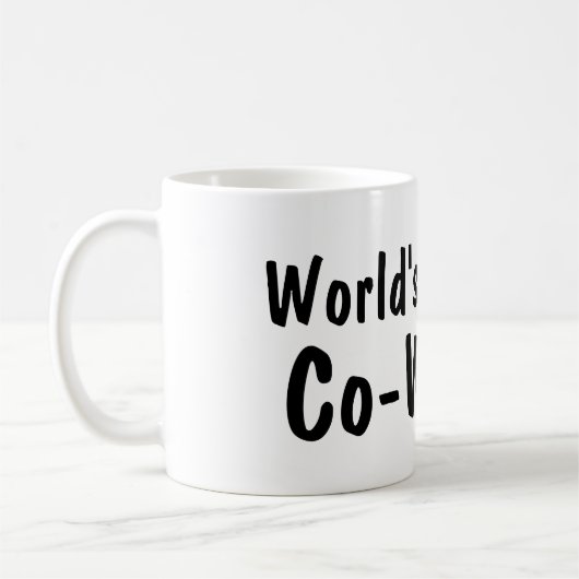 世界のOkayest Co労働者 |コーヒおもしろいーマグ コーヒーマグカップ (左)