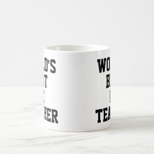 世界のPE最高の先生ギフトマグ コーヒーマグカップ (中央)