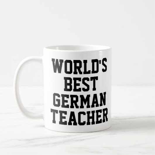 世界のPE最高の先生ギフトマグ コーヒーマグカップ (左)