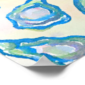 世界はあなたのオイスターウォーターの色のプリント ポスター (角)