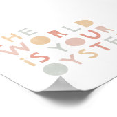 世界はあなたのオイスターパステル子供部屋ポスター ポスター (角)