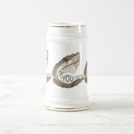 世界はあなたのカキであり、真珠です ビールジョッキ
