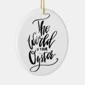 世界はあなたのカキです セラミックオーナメント (右)