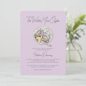 世界はあなたの牡蠣 エレガント ブライダルシャワー 招待状 (スタンド正面)