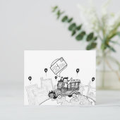 世界はがき日2021 (BW) ポストカード (スタンド正面)