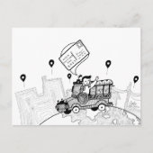 世界はがき日2021 (BW) ポストカード (正面)