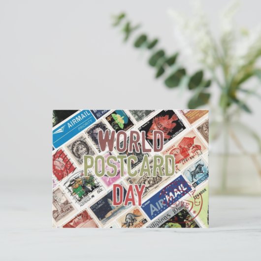 世界はがき日 – はがき独占的 ポストカード (スタンド正面)