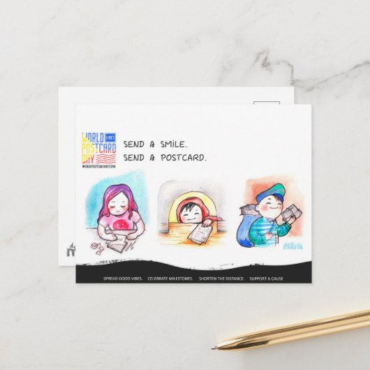 世界はがき日 ポストカード (正面/裏面インサイチュ)