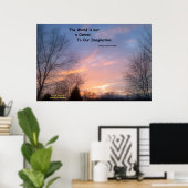 世界はただのキャンバスのソローのポスターにすぎない ポスター (ホームオフィス)