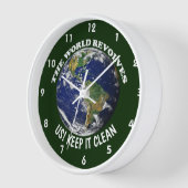 世界はのまわりにItの保清全な認識度 壁時計 (傾斜)