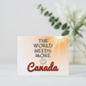 世界はもっとカナダを必要とする ポストカード (スタンド正面)
