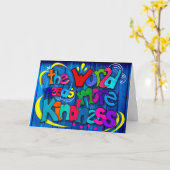 世界はもっと優しさを必要とする カード (黄色い花)