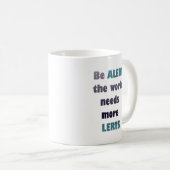 世界はより多くの知識を必要とする警告間抜けする コーヒーマグカップ (正面右)