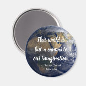 世界はキャンバスインスパイアの引用文 マグネット (正面/裏面)