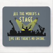 世界はステージのインスパイア引用文 クール マウスパッド (正面)