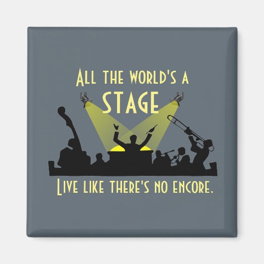 世界はステージのインスパイア引用文 クール マグネット (正面)