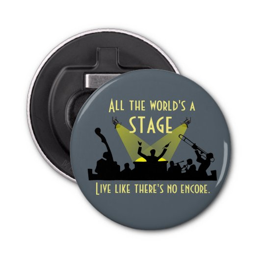 世界はステージのインスパイア引用文 クール 栓抜き (正面)