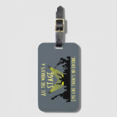 世界はステージインスパイアの引用文 ラゲッジタグ (正面縦)