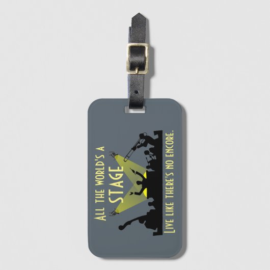 世界はステージインスパイアの引用文 ラゲッジタグ (正面縦)