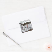 世界はステージ...グローブシアター スクエアシール (封筒)