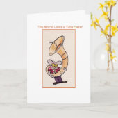 世界はテューバプレーヤーを愛します カード (黄色い花)