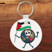 世界はパレスチナ国家を支持する キーホルダー (正面)