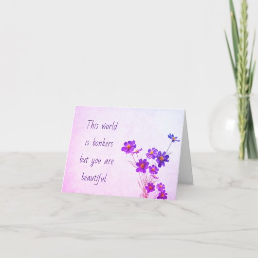 世界はボンカーだが、君は美しいカードだ カード (正面)